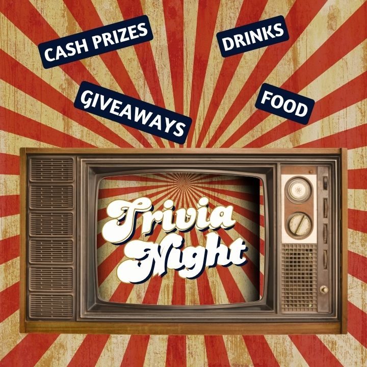 Red Retro Vintage Trivia Night Party TV Show Game Presentation